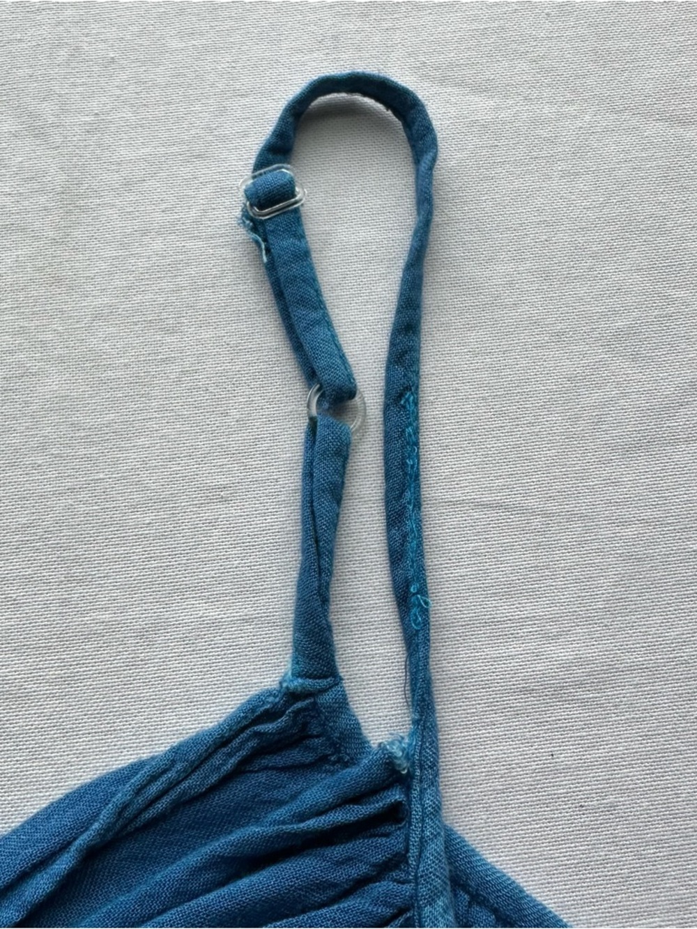 Blue to White Ombre Spaghetti Strap Sundress Beach Coverup Lagenlook - Picture 7 of 8